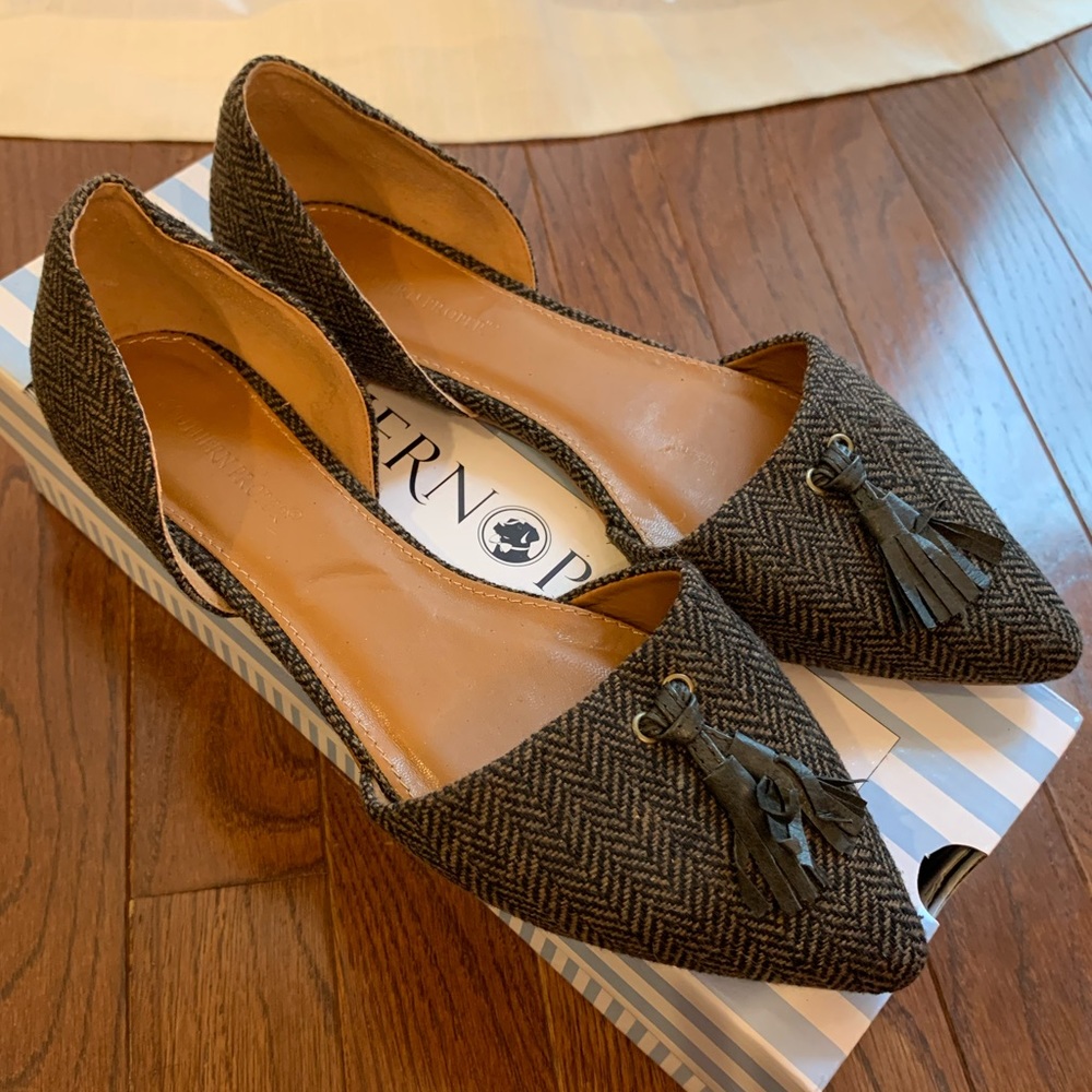 Southern Proper Tweed Caroline Flats with Tassel